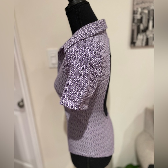 Zara open back collared bodysuit purple - Picture 3 of 6